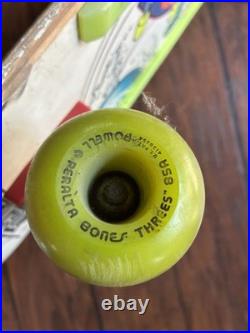 Vintage Santa Cruz Slasher Skateboard Perralta Bones Threes fishtail Meek r/sc