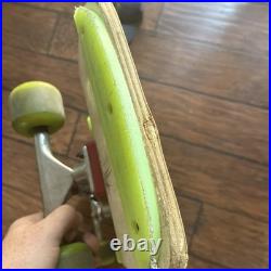 Vintage Santa Cruz Slasher Skateboard Perralta Bones Threes fishtail Meek r/sc Vintage Santa Cruz Slasher Skateboard Perralta Bones Threes fishtail Meek r/sc