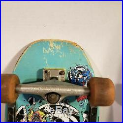 Vintage Skateboard Santa Cruz Rob Roskopp 4 Blue 1980's Independent Trucks OJII
