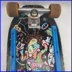 Vtg 1980s Jeff Grosso Toy Box Skateboard Santa Cruz Toybox Black Slime Balls